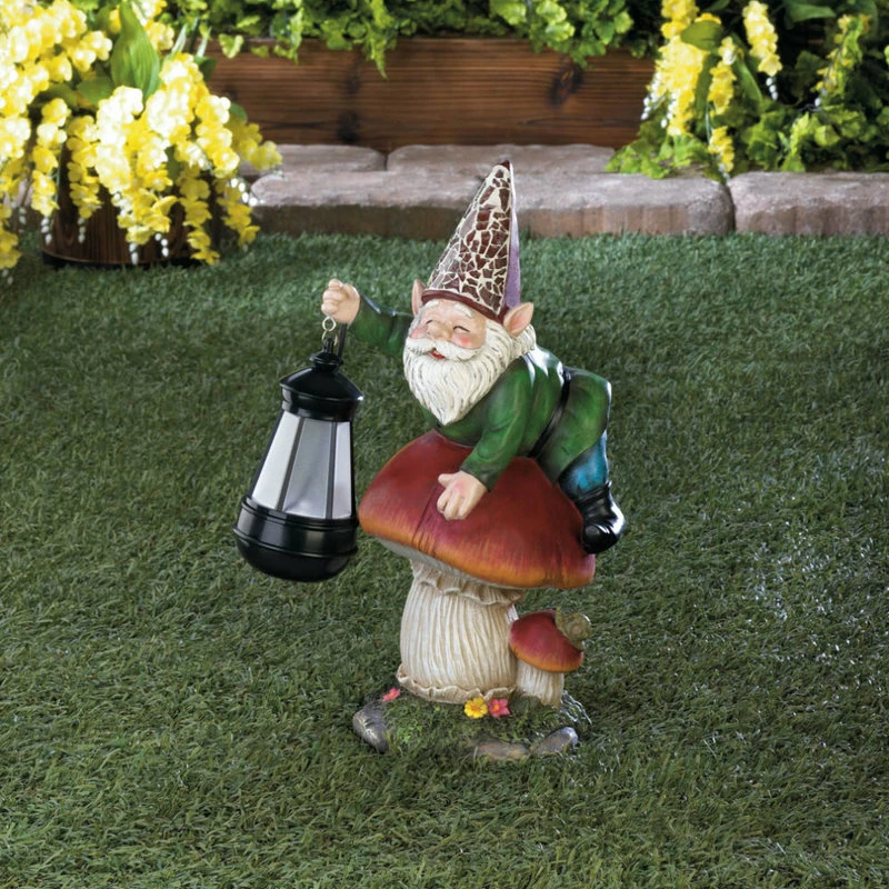 Cheap π Summerfield Terrace Gnome On Mushroom Solar Statue π 2 Cheap π Summerfield Terrace Gnome On Mushroom Solar Statue π - Image 2