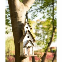 Best deal 🎉 Glitzhome 23.62" Oversized Rustic Wood White Birdhouse 🔔 -Outdoor Decor Shop 03b1c7ac0b5620a4 1109 w800 h800 b0 p0