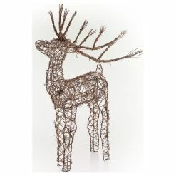 Best deal ⌛ Alpine Corporation 35"H Outdoor Rattan Holiday Reindeer Lawn Decoration With White Halogen Lights 🎁 -Outdoor Decor Shop 13b1d872036192d5 6434 w800 h800 b1 p0