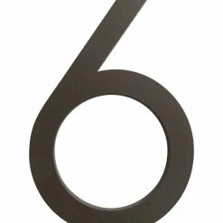 Buy 𧨠Moderndwellnumbers Modern Font House Number, Bronze, 6", Number 6, Modern Font π