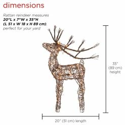 Best deal ⌛ Alpine Corporation 35"H Outdoor Rattan Holiday Reindeer Lawn Decoration With White Halogen Lights 🎁 -Outdoor Decor Shop 1621e0ab036192de 6434 w800 h800 b1 p0