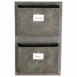 Flash Sale π€© Linon Home Decor Products Linon Industrial Metal Two Slot Mailbox In Rustic Gray π