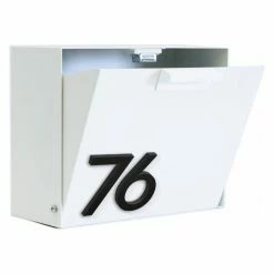 Hot Sale 🎁 Modern Aspect Cubby Wall Mounted Mailbox W/ House Numbers, White, With Numbers 🔔