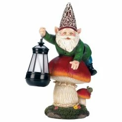 Cheap π Summerfield Terrace Gnome On Mushroom Solar Statue π