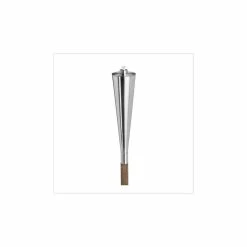 Hot Sale 🛒 Blomus Modern Large Wood Garden Torch, Stainless Steel, Set Of 4 🧨