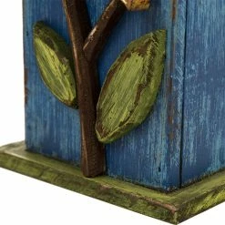 Best Pirce ⭐ Glitzhome Distressed Solid Wood Birdhouse With Leaves, 9.84''H 🤩 -Outdoor Decor Shop 28815ef70a345ab2 0865 w800 h800 b0 p0
