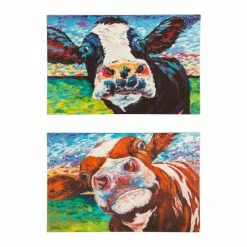 Coupon π Cape Craftsmen Curious Cow 36" X 24" Outdoor Wall Canvas, 2 Assorted π₯