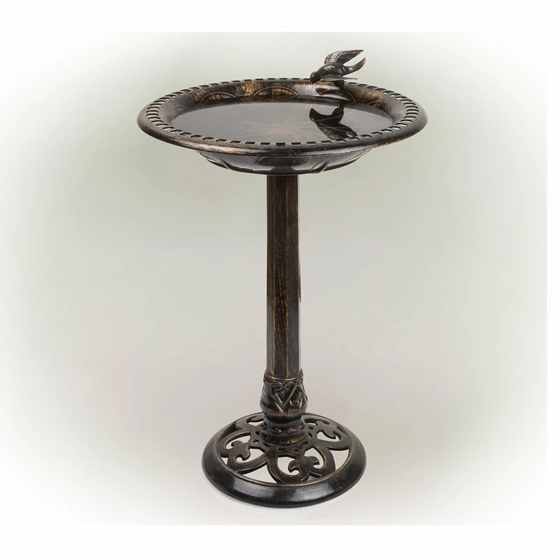 Flash Sale π Alpine Corporation 27" Tall Outdoor Antique Style Bronze Birdbath Bowl With Bird Figurine π 2 Flash Sale π Alpine Corporation 27" Tall Outdoor Antique Style Bronze Birdbath Bowl With Bird Figurine π - Image 2