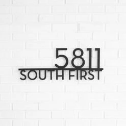 Best Pirce 🥰 Mod Mettle Address Sign W/ Street Name, Black, 6"h Numbers, Palm Springs Font 🌟 -Outdoor Decor Shop 4011e8190127d1d8 7045 w800 h800 b1 p0