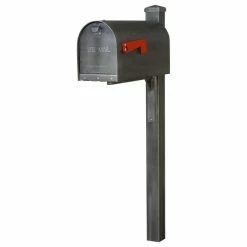 Budget π Special Lite Products Company Titan Steel Curbside Mailbox And Wellington Post, Swedish Silver π