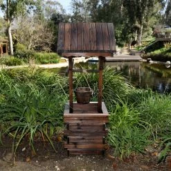 Best Sale 🥰 Shine Company Decorative Wishing Well, Burnt Brown 😍 -Outdoor Decor Shop 5211a5fa0b4d2c70 6831 w800 h800 b0 p0