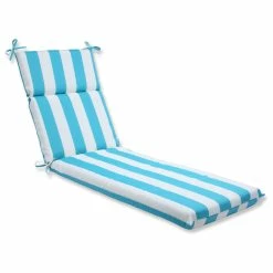 Cheapest 🤩 Pillow Perfect Inc Cabana Stripe Turquoise Chaise Lounge Cushion 🥰