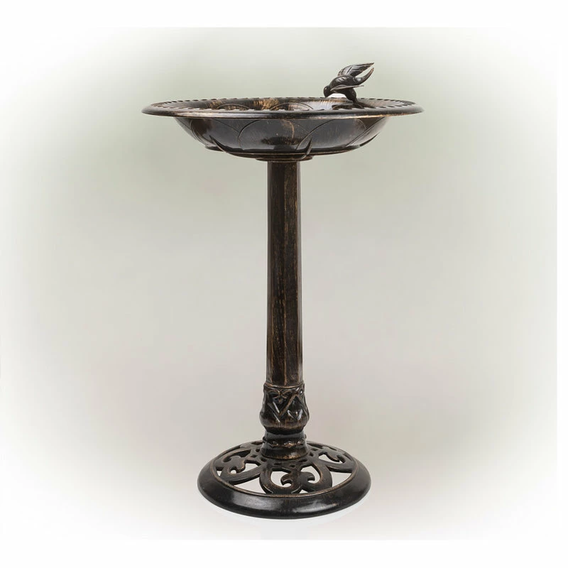 Flash Sale π Alpine Corporation 27" Tall Outdoor Antique Style Bronze Birdbath Bowl With Bird Figurine π 8 Flash Sale π Alpine Corporation 27" Tall Outdoor Antique Style Bronze Birdbath Bowl With Bird Figurine π - Image 8