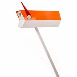 Flash Sale 👏 Modbox USA, Inc. ModboxUSA Mid-Century Modern Curbside Mailbox | Two Tone, Pumpkin And White 💯 -Outdoor Decor Shop 621166b805bb7027 2654 w800 h800 b1 p0