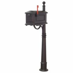 Best deal ⌛ Special Lite Products Company Traditional Curbside Mailbox With Ashland Mailbox Post Unit, Black ⌛