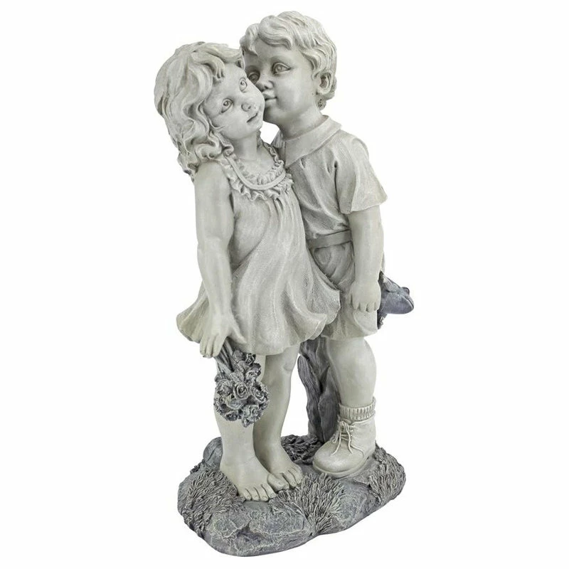 Brand new π Design Toscano Young Sweethearts Kissing Children Garden Statue π 1 Brand new π Design Toscano Young Sweethearts Kissing Children Garden Statue π