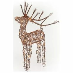 Best deal ⌛ Alpine Corporation 35"H Outdoor Rattan Holiday Reindeer Lawn Decoration With White Halogen Lights 🎁 -Outdoor Decor Shop 6d31972e036192d6 6434 w800 h800 b1 p0