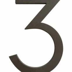 Wholesale 👍 Moderndwellnumbers Modern Font House Number, Bronze, 6", Number 3, Modern Font 🔥