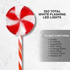 Discount ✔️ Alpine Corporation 28"H Outdoor 🍬 Candy Cane Yard Stakes With Red And White LED Lights (Set Of 3) 🔥 -Outdoor Decor Shop 7751d2bf0dc45f7a 6453 w800 h800 b0 p0
