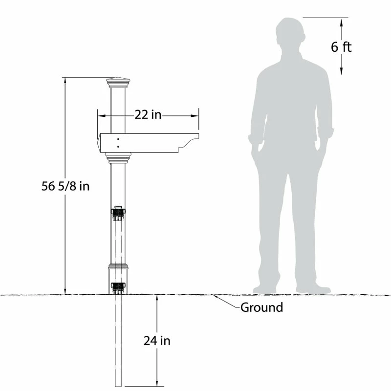 Outlet π WamBam Fence Inc. Classica Mailbox Post With No-Dig Steel Pipe Anchor Kit π 3 Outlet π WamBam Fence Inc. Classica Mailbox Post With No-Dig Steel Pipe Anchor Kit π - Image 3