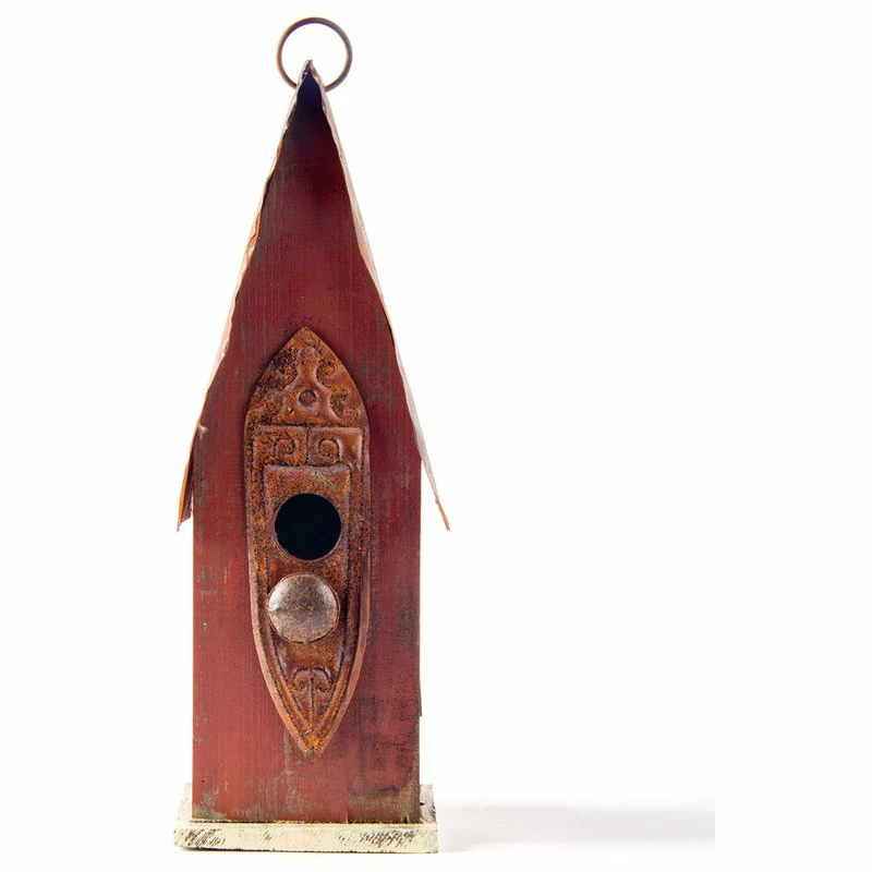 Flash Sale π Glitzhome Rustic Garden Distressed Wooden Birdhouse, Retro Red 𧨠2 Flash Sale π Glitzhome Rustic Garden Distressed Wooden Birdhouse, Retro Red 𧨠- Image 2