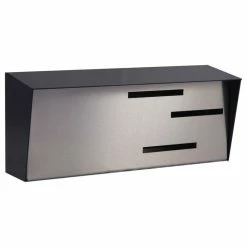 Best deal 👏 Mid Century Modern Mailbox, Black And Stainless ✨