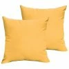 Best Sale 🧨 Mozaic Home Corrigan Sunbrella Outdoor Square Pillow, Set Of 2, Yellow, 18x18 ✔️