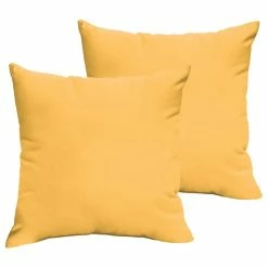Best Sale 🧨 Mozaic Home Corrigan Sunbrella Outdoor Square Pillow, Set Of 2, Yellow, 18x18 ✔️