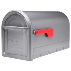Flash Sale 👍 Architectural Mailboxes 7900-2-R Mapleton Post Mount Mailbox - Graphite 🎁