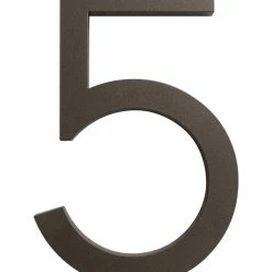 Top 10 😉 Moderndwellnumbers Modern Font House Number, Bronze, 6", Number 5, Modern Font 😍