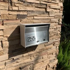 Budget 😀 TedStuff RetroBox Locking Modern Wall Mounted Mailbox, In Arctic White & Aqua ✨ -Outdoor Decor Shop a03190150362bb5c 5437 w800 h800 b0 p0