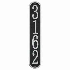 Cheapest π WHITEHALL Address Sign House Number Plaque, Vertical Oval-Black/Silver β€οΈ
