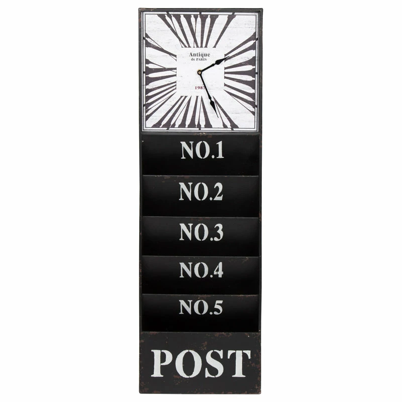 Cheap 🎉 Uniek Kate And Laurel Linch Metal Antique Wall Clock Mail Organizer, Black 💯 1 Cheap 🎉 Uniek Kate And Laurel Linch Metal Antique Wall Clock Mail Organizer, Black 💯