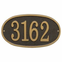 Flash Sale ⭐ WHITEHALL Address Sign House Numbers Address Plaque, Oval -Bronze/Gold ✨