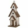 Best deal 🎉 Glitzhome 23.62" Oversized Rustic Wood White Birdhouse 🔔