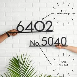 Best Sale 🔥 Mod Mettle Address Sign, Black, 5"h Numbers, Palm Springs Font ✨ -Outdoor Decor Shop b15144680127cd56 7045 w800 h800 b0 p0