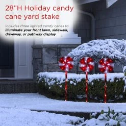 Discount ✔️ Alpine Corporation 28"H Outdoor 🍬 Candy Cane Yard Stakes With Red And White LED Lights (Set Of 3) 🔥 -Outdoor Decor Shop b3b147c302e062bd 6453 w800 h800 b0 p0