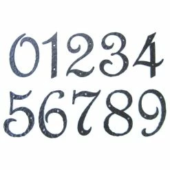 Best Pirce π₯° Bushere & Son Iron Studio Inc. Rustic Spanish Style π¨ Hammered Wrought Iron Address Number, Black, 4", 5 β