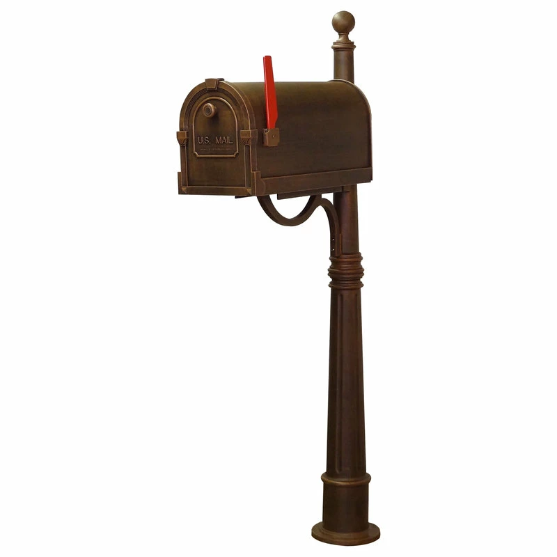 Discount ⌛ Special Lite Products Company Savannah Curbside Mailbox With Ashland Mailbox Post Unit, Copper ✔️ 2 Discount ⌛ Special Lite Products Company Savannah Curbside Mailbox With Ashland Mailbox Post Unit, Copper ✔️ - Image 2
