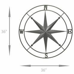 Cheap 🌟 Zeckos Galvanized Zinc Finish Metal Indoor/Outdoor Compass Rose Wall Hanging 36 In. 🧨 -Outdoor Decor Shop d2a1266a00afd04b 8150 w800 h800 b1 p0