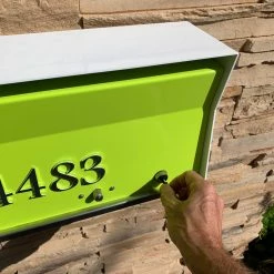 Budget 😀 TedStuff RetroBox Locking Modern Wall Mounted Mailbox, In Arctic White & Aqua ✨ -Outdoor Decor Shop d391741e0362bb6d 5437 w800 h800 b0 p0