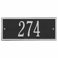 Deals 🥰 Whitehall Products Whitehall Personalized Small Metal (10" X 4.25") Address Plaque - Blac 🤩