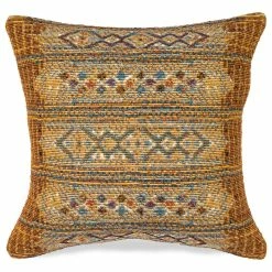 Buy βοΈ Liora Manne Marina Tribal Stripe Indoor/Outdoor Pillow, Gold, 18" Square π
