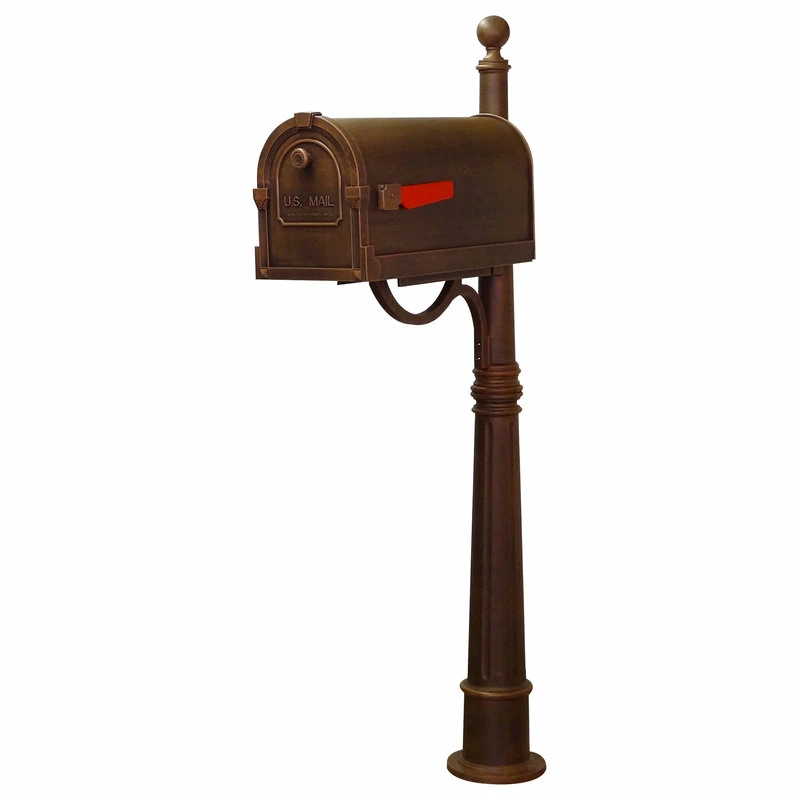 Discount ⌛ Special Lite Products Company Savannah Curbside Mailbox With Ashland Mailbox Post Unit, Copper ✔️ 1 Discount ⌛ Special Lite Products Company Savannah Curbside Mailbox With Ashland Mailbox Post Unit, Copper ✔️