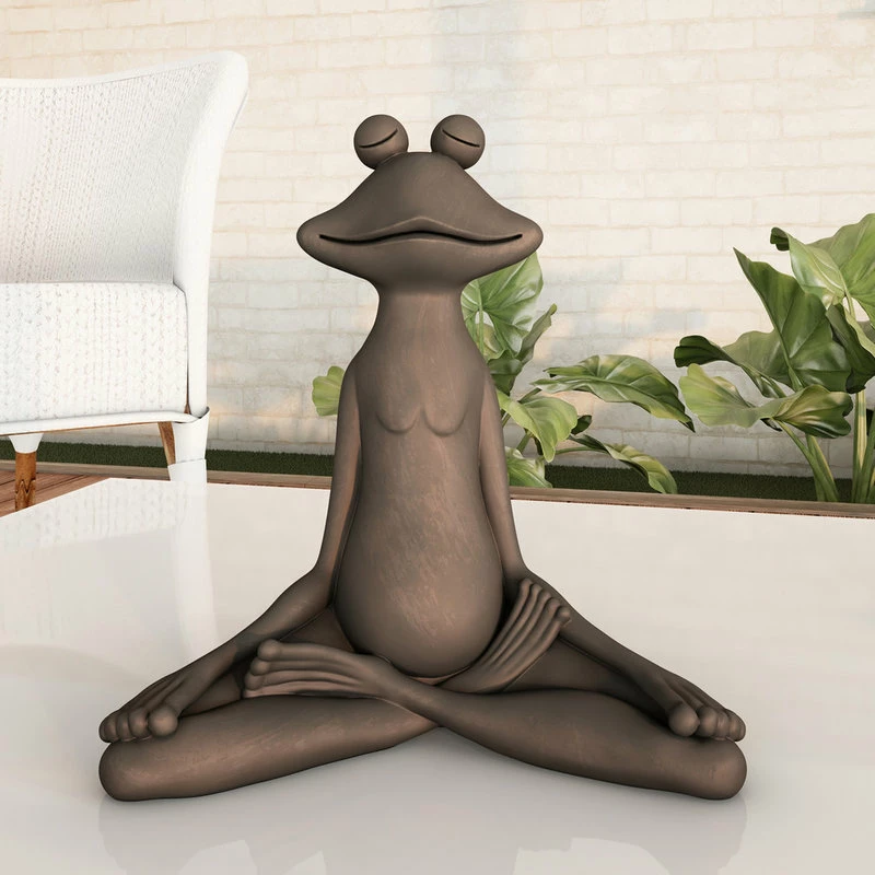 Cheap π Meditating Frog Statue-Resin Animal Yoga Figurine By Pure Garden β 2 Cheap π Meditating Frog Statue-Resin Animal Yoga Figurine By Pure Garden β - Image 2