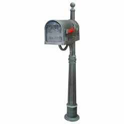 Wholesale β¨ Special Lite Products Company Hummingbird Curbside Mailbox With Ashland Mailbox Post Unit, Verde Green βοΈ