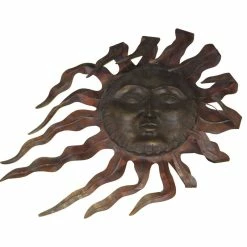 Best deal 😀 My Swanky Home Elegant Sun Face Wall Art Plaque, Indoor Outdoor Garden Sculpture Copper 😉