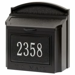 Deals 😍 Whitehall Products Whitehall Custom Wall Mount Mailbox, Locking Mail Box - Black/Silver 🔥