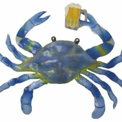 Brand new 🎉 Maryland Blue Crab With Frosty Beer Haitian Metal Art Wall Decor 😀