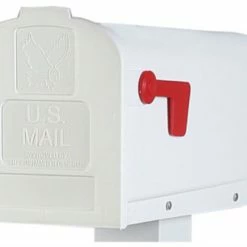 Best Pirce 🛒 Solar Group Gibraltar PL10W0201 Parson Post Mount Polypropylene Rural Mailbox, White 😉